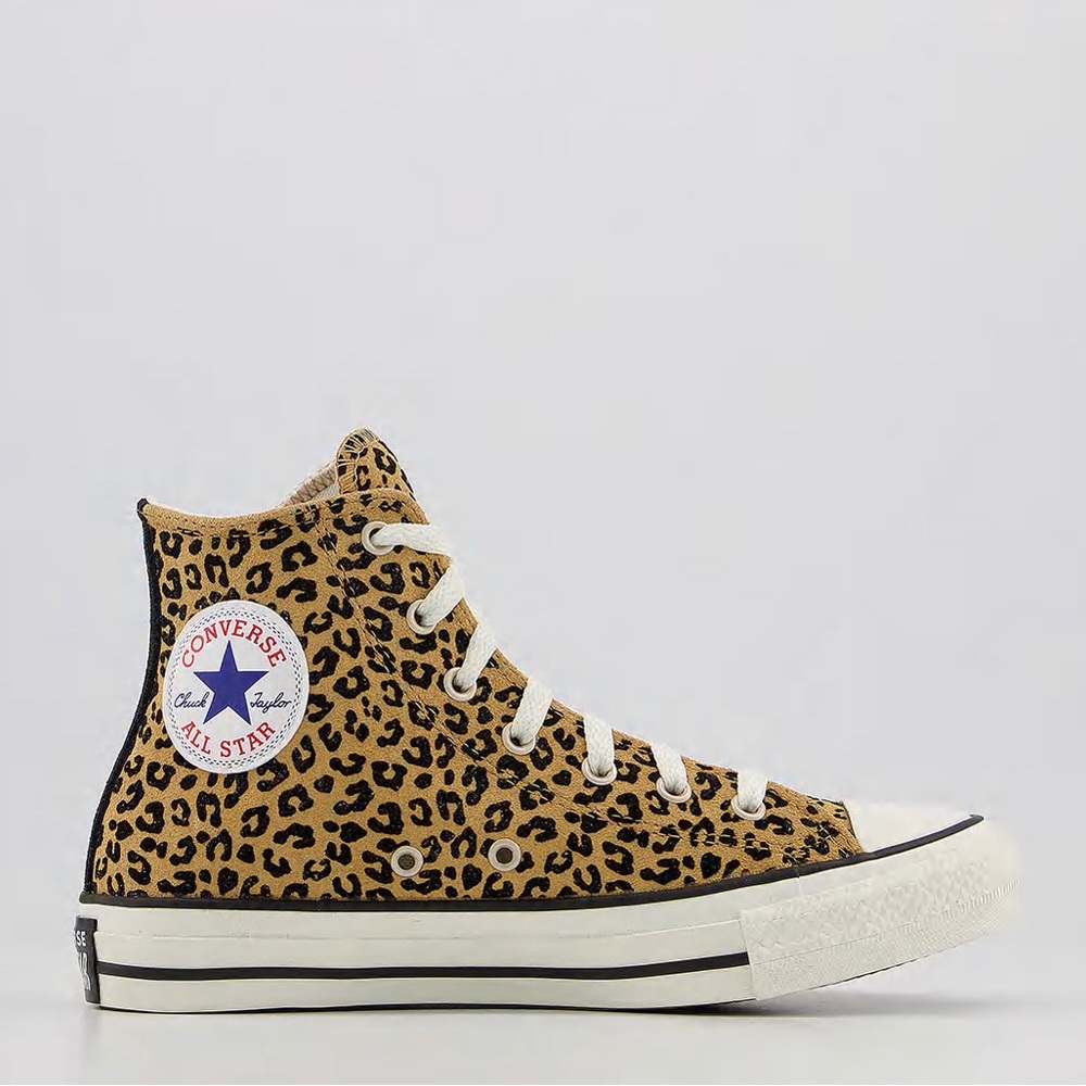 Leopard high top converse